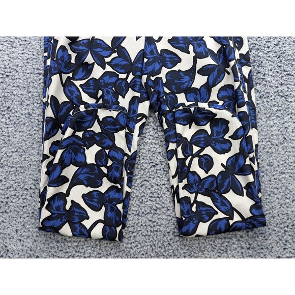 Banana Republic Floral Print Drapey Pants Size 8 Long Ankle Crop Colorful Blue - Picture 5 of 12